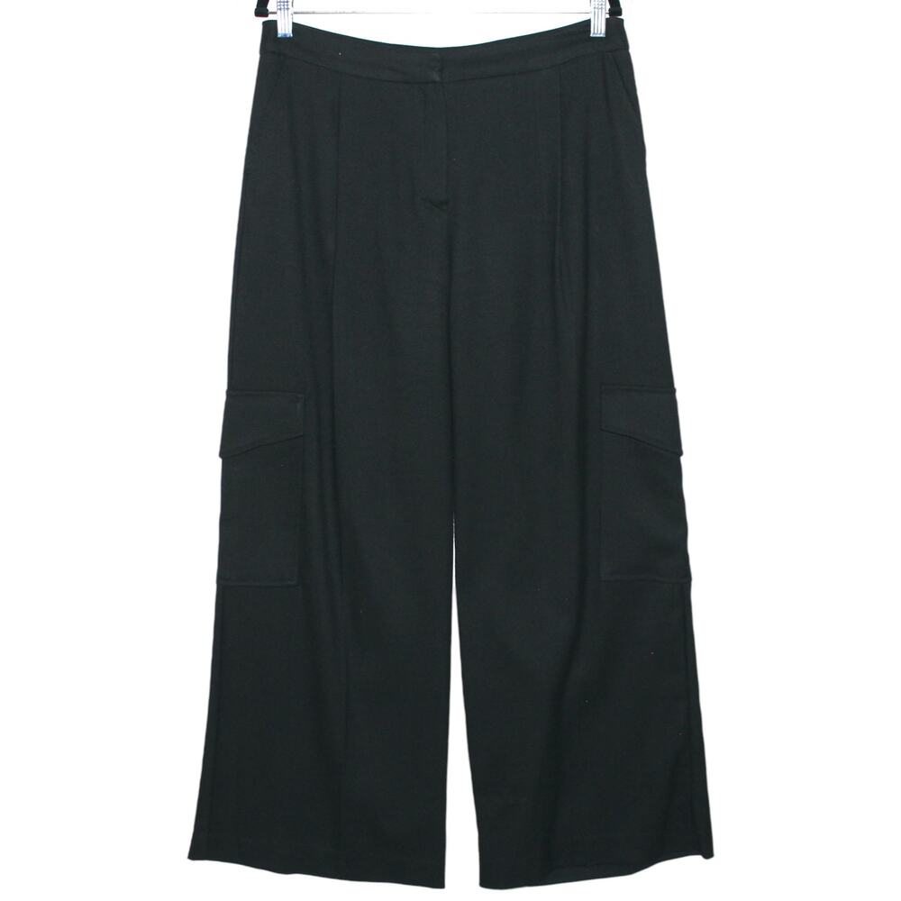 KOTON Arzu Sabanci Wide Leg Black Pants Size EU 42 Large - Picture 4 of 13